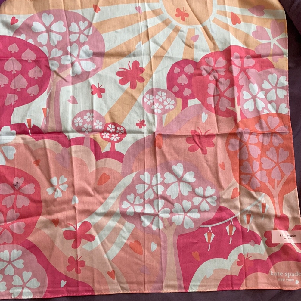 NWT Kate Spade Sakura blossom square Bandana/kerchief/scarf